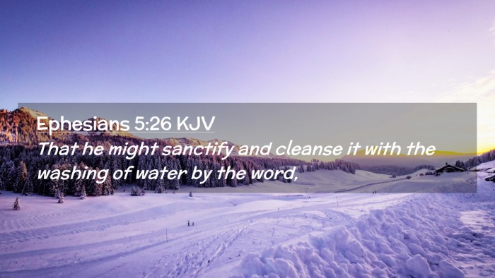 Picture 02 - Ephesians 5:26 KJV Desktop Wallpaper - That he might sanctify and cleanse it with the - Desktop Bible Verse Wallpaper