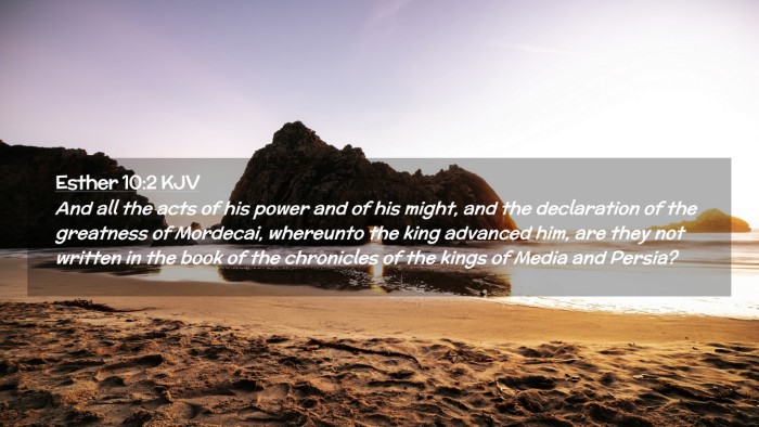 Picture 02 - Esther 10:2 KJV Desktop Wallpaper - And all the acts of his power and of his might, - Desktop Bible Verse Wallpaper