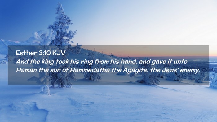Picture 02 - Esther 3:10 KJV Desktop Wallpaper - And the king took his ring from his hand, and - Desktop Bible Verse Wallpaper