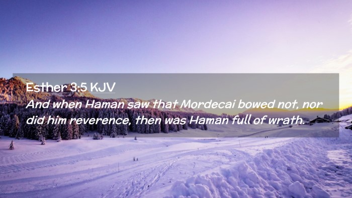 Picture 02 - Esther 3:5 KJV Desktop Wallpaper - And when Haman saw that Mordecai bowed not, nor - Desktop Bible Verse Wallpaper