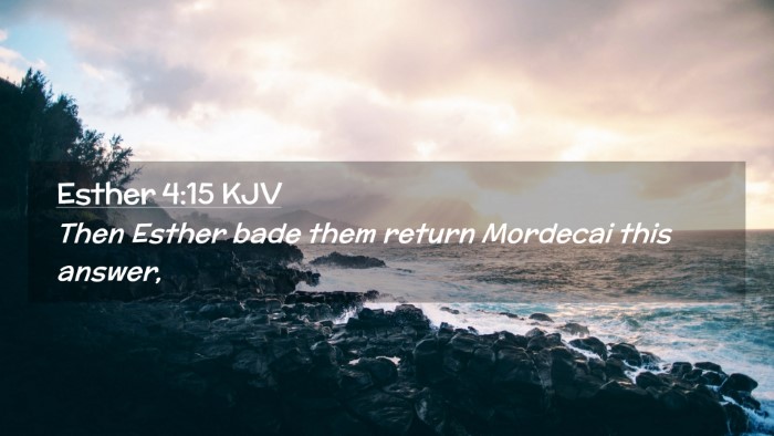 Picture 02 - Esther 4:15 KJV Desktop Wallpaper - Then Esther bade them return Mordecai this - Desktop Bible Verse Wallpaper