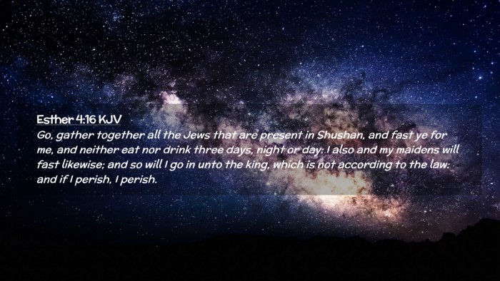 Picture 02 - Esther 4:16 KJV Desktop Wallpaper - Go, gather together all the Jews that are present - Desktop Bible Verse Wallpaper