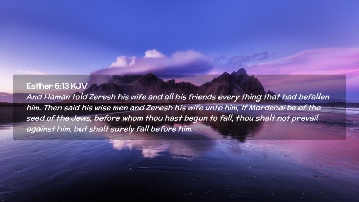 Picture 02 - Esther 6:13 KJV Desktop Wallpaper - And Haman told Zeresh his wife and all his - Desktop Bible Verse Wallpaper