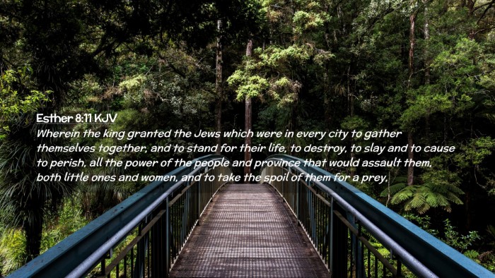 Picture 02 - Esther 8:11 KJV Desktop Wallpaper - Wherein the king granted the Jews which were in - Desktop Bible Verse Wallpaper