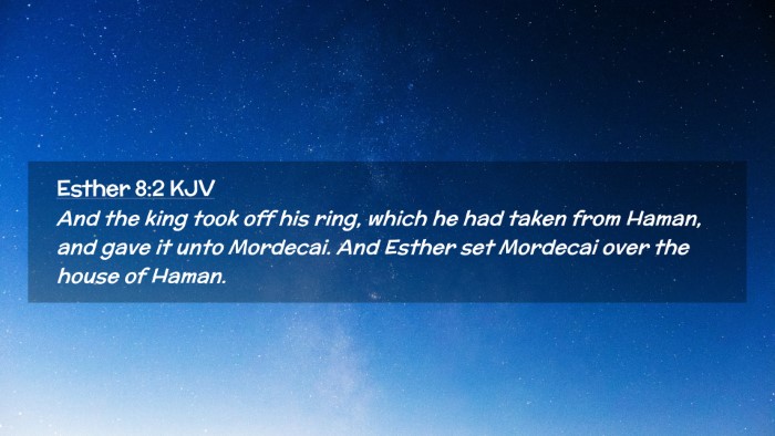 Picture 02 - Esther 8:2 KJV Desktop Wallpaper - And the king took off his ring, which he had - Desktop Bible Verse Wallpaper