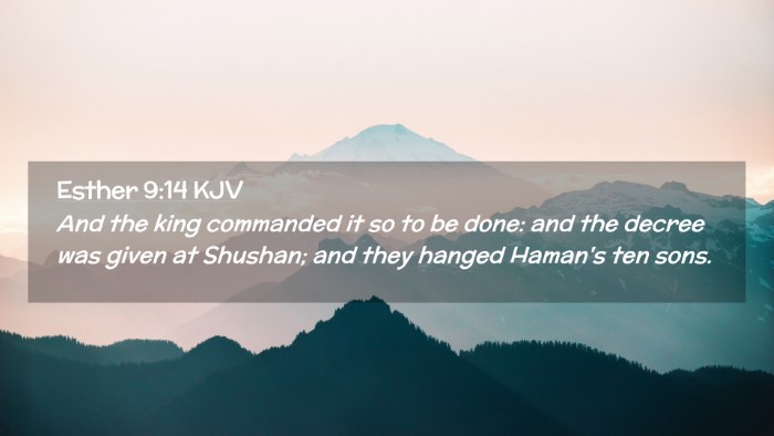 Picture 02 - Esther 9:14 KJV Desktop Wallpaper - And the king commanded it so to be done: and the - Desktop Bible Verse Wallpaper