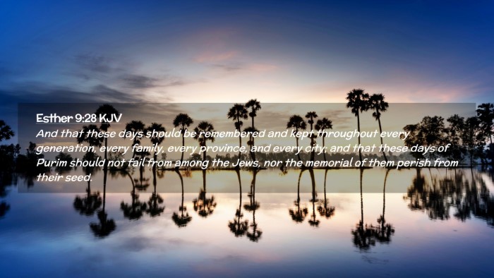 Picture 02 - Esther 9:28 KJV Desktop Wallpaper - And that these days should be remembered and kept - Desktop Bible Verse Wallpaper