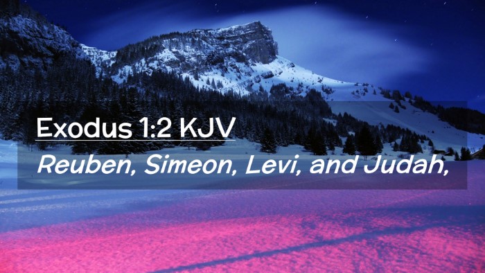 Picture 02 - Exodus 1:2 KJV Desktop Wallpaper - Reuben, Simeon, Levi, and - Desktop Bible Verse Wallpaper