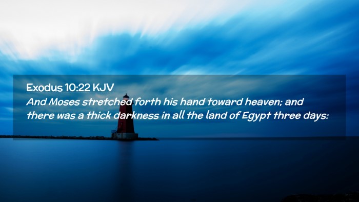 Picture 02 - Exodus 10:22 KJV Desktop Wallpaper - And Moses stretched forth his hand toward heaven; - Desktop Bible Verse Wallpaper