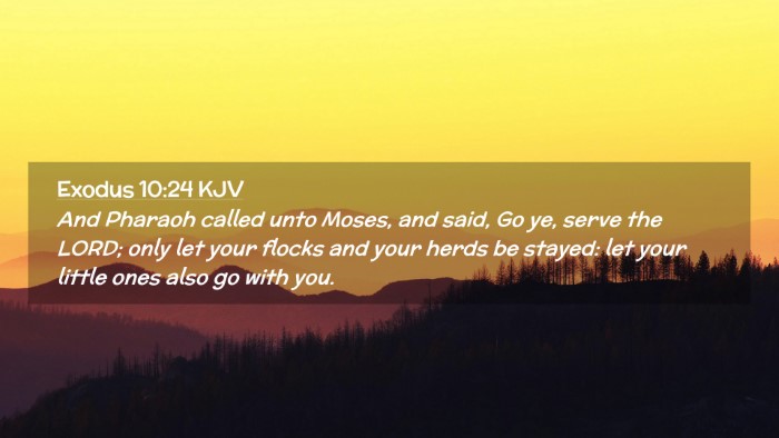 Picture 02 - Exodus 10:24 KJV Desktop Wallpaper - And Pharaoh called unto Moses, and said, Go ye, - Desktop Bible Verse Wallpaper