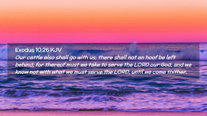 Picture 02 - Exodus 10:26 KJV Desktop Wallpaper - Our cattle also shall go with us; there shall not - Desktop Bible Verse Wallpaper