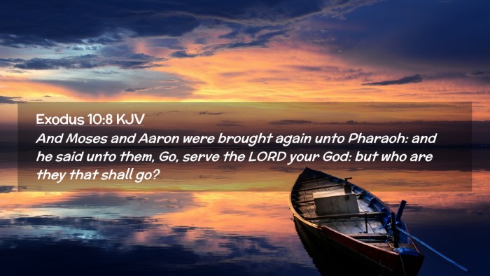 Picture 02 - Exodus 10:8 KJV Desktop Wallpaper - And Moses and Aaron were brought again unto - Desktop Bible Verse Wallpaper