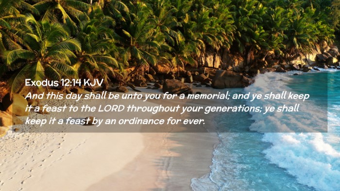 Picture 02 - Exodus 12:14 KJV Desktop Wallpaper - And this day shall be unto you for a memorial; - Desktop Bible Verse Wallpaper