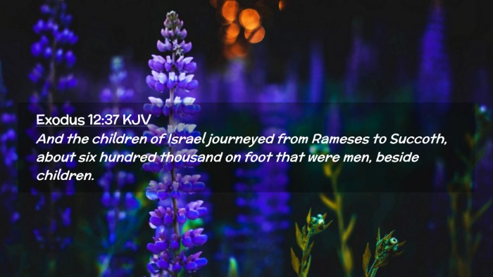 Picture 02 - Exodus 12:37 KJV Desktop Wallpaper - And the children of Israel journeyed from Rameses - Desktop Bible Verse Wallpaper