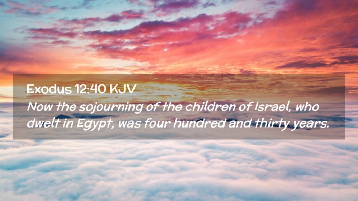 Picture 02 - Exodus 12:40 KJV Desktop Wallpaper - Now the sojourning of the children of Israel, who - Desktop Bible Verse Wallpaper