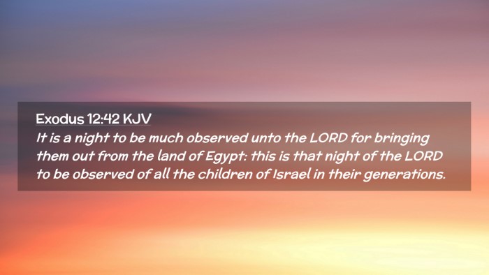 Picture 02 - Exodus 12:42 KJV Desktop Wallpaper - It is a night to be much observed unto the LORD - Desktop Bible Verse Wallpaper
