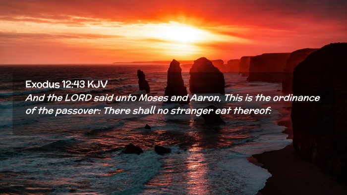 Picture 02 - Exodus 12:43 KJV Desktop Wallpaper - And the LORD said unto Moses and Aaron, This is - Desktop Bible Verse Wallpaper