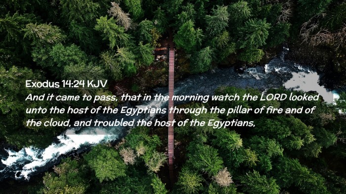 Picture 02 - Exodus 14:24 KJV Desktop Wallpaper - And it came to pass, that in the morning watch - Desktop Bible Verse Wallpaper