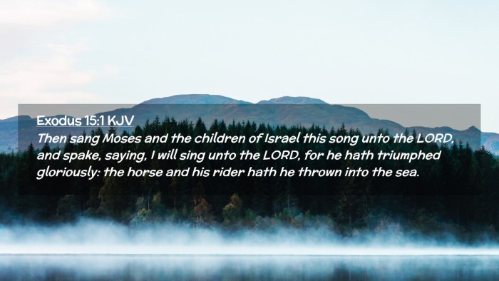 Picture 02 - Exodus 15:1 KJV Desktop Wallpaper - Then sang Moses and the children of Israel this - Desktop Bible Verse Wallpaper