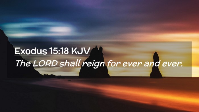 Picture 02 - Exodus 15:18 KJV Desktop Wallpaper - The LORD shall reign for ever and - Desktop Bible Verse Wallpaper