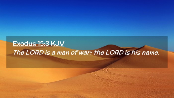Picture 02 - Exodus 15:3 KJV Desktop Wallpaper - The LORD is a man of war: the LORD is his - Desktop Bible Verse Wallpaper
