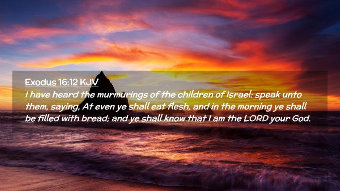 Picture 02 - Exodus 16:12 KJV Desktop Wallpaper - I have heard the murmurings of the children of - Desktop Bible Verse Wallpaper