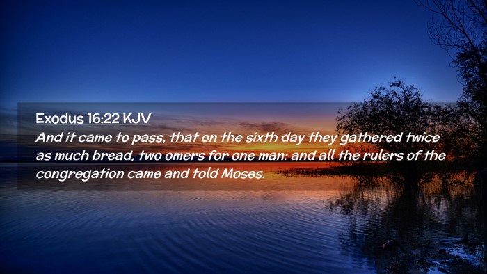 Picture 02 - Exodus 16:22 KJV Desktop Wallpaper - And it came to pass, that on the sixth day they - Desktop Bible Verse Wallpaper