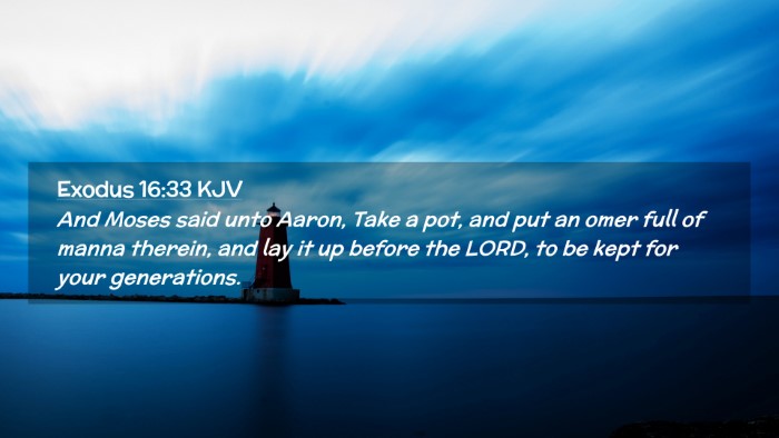 Picture 02 - Exodus 16:33 KJV Desktop Wallpaper - And Moses said unto Aaron, Take a pot, and put an - Desktop Bible Verse Wallpaper