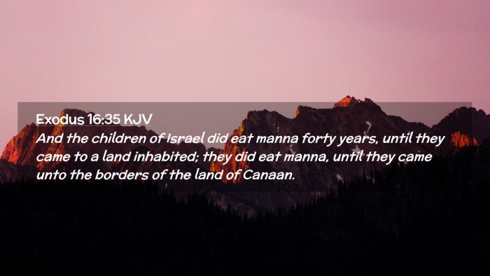 Picture 02 - Exodus 16:35 KJV Desktop Wallpaper - And the children of Israel did eat manna forty - Desktop Bible Verse Wallpaper