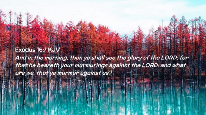 Picture 02 - Exodus 16:7 KJV Desktop Wallpaper - And in the morning, then ye shall see the glory - Desktop Bible Verse Wallpaper