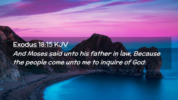 Picture 02 - Exodus 18:15 KJV Desktop Wallpaper - And Moses said unto his father in law, Because - Desktop Bible Verse Wallpaper
