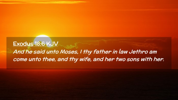Picture 02 - Exodus 18:6 KJV Desktop Wallpaper - And he said unto Moses, I thy father in law - Desktop Bible Verse Wallpaper