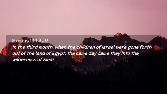 Picture 02 - Exodus 19:1 KJV Desktop Wallpaper - In the third month, when the children of Israel - Desktop Bible Verse Wallpaper