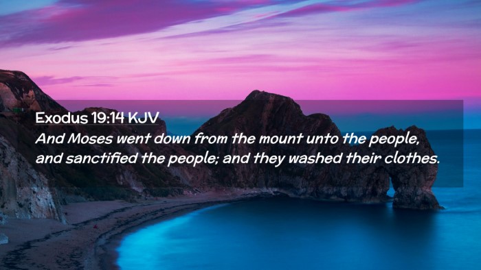 Picture 02 - Exodus 19:14 KJV Desktop Wallpaper - And Moses went down from the mount unto the - Desktop Bible Verse Wallpaper