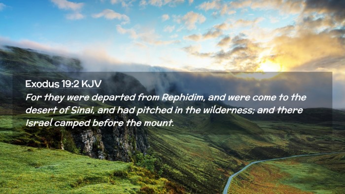 Picture 02 - Exodus 19:2 KJV Desktop Wallpaper - For they were departed from Rephidim, and were - Desktop Bible Verse Wallpaper