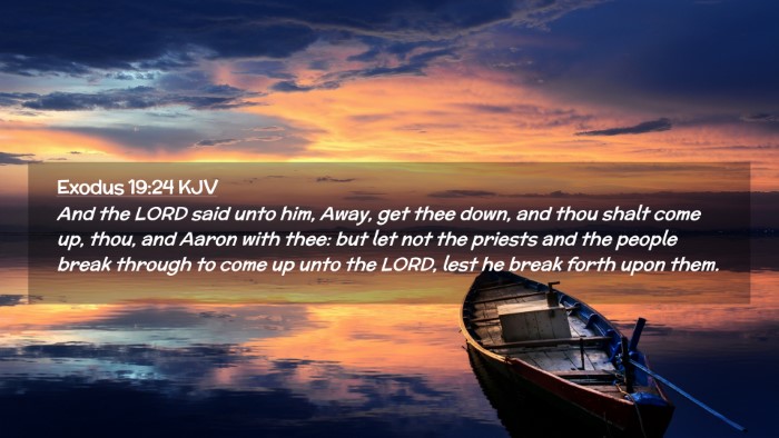 Picture 02 - Exodus 19:24 KJV Desktop Wallpaper - And the LORD said unto him, Away, get thee down, - Desktop Bible Verse Wallpaper