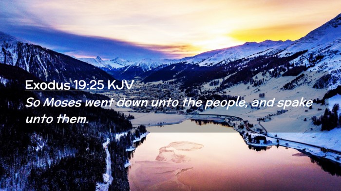 Picture 02 - Exodus 19:25 KJV Desktop Wallpaper - So Moses went down unto the people, and spake - Desktop Bible Verse Wallpaper