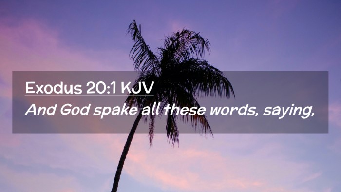 Picture 02 - Exodus 20:1 KJV Desktop Wallpaper - And God spake all these words, - Desktop Bible Verse Wallpaper