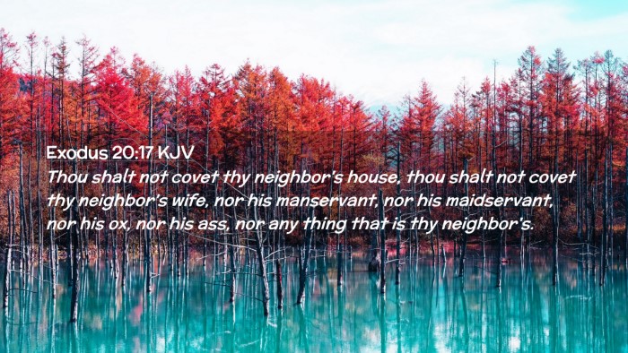Picture 02 - Exodus 20:17 KJV Desktop Wallpaper - Thou shalt not covet thy neighbor's house, thou - Desktop Bible Verse Wallpaper