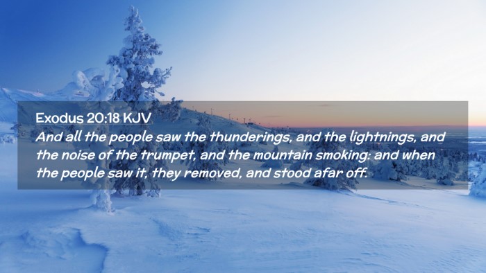 Picture 02 - Exodus 20:18 KJV Desktop Wallpaper - And all the people saw the thunderings, and the - Desktop Bible Verse Wallpaper