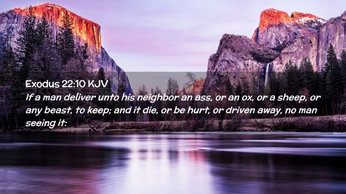 Picture 02 - Exodus 22:10 KJV Desktop Wallpaper - If a man deliver unto his neighbor an ass, or an - Desktop Bible Verse Wallpaper