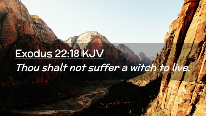 Picture 02 - Exodus 22:18 KJV Desktop Wallpaper - Thou shalt not suffer a witch to - Desktop Bible Verse Wallpaper