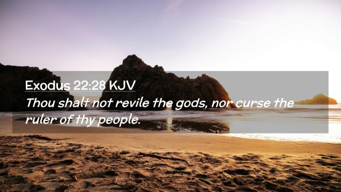 Picture 02 - Exodus 22:28 KJV Desktop Wallpaper - Thou shalt not revile the gods, nor curse the - Desktop Bible Verse Wallpaper