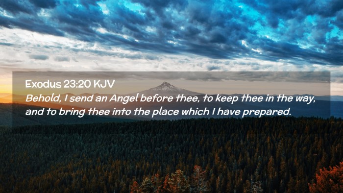 Picture 02 - Exodus 23:20 KJV Desktop Wallpaper - Behold, I send an Angel before thee, to keep thee - Desktop Bible Verse Wallpaper