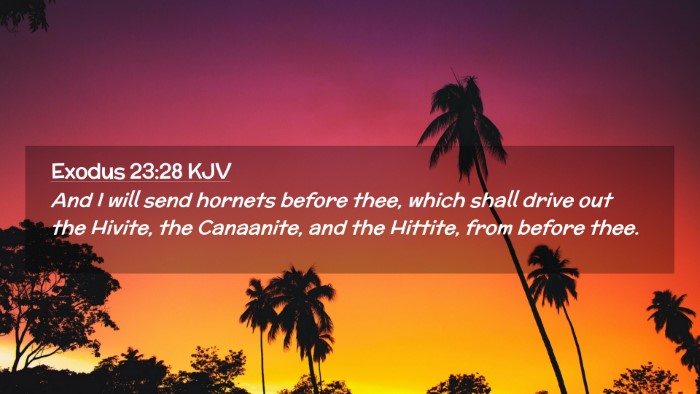 Picture 02 - Exodus 23:28 KJV Desktop Wallpaper - And I will send hornets before thee, which shall - Desktop Bible Verse Wallpaper