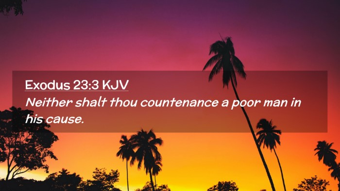 Picture 02 - Exodus 23:3 KJV Desktop Wallpaper - Neither shalt thou countenance a poor man in his - Desktop Bible Verse Wallpaper