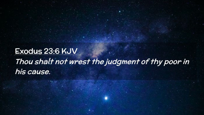 Picture 02 - Exodus 23:6 KJV Desktop Wallpaper - Thou shalt not wrest the judgment of thy poor in - Desktop Bible Verse Wallpaper