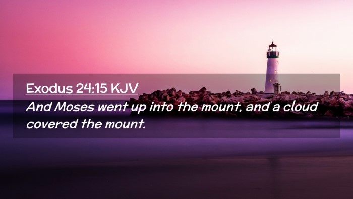 Picture 02 - Exodus 24:15 KJV Desktop Wallpaper - And Moses went up into the mount, and a cloud - Desktop Bible Verse Wallpaper