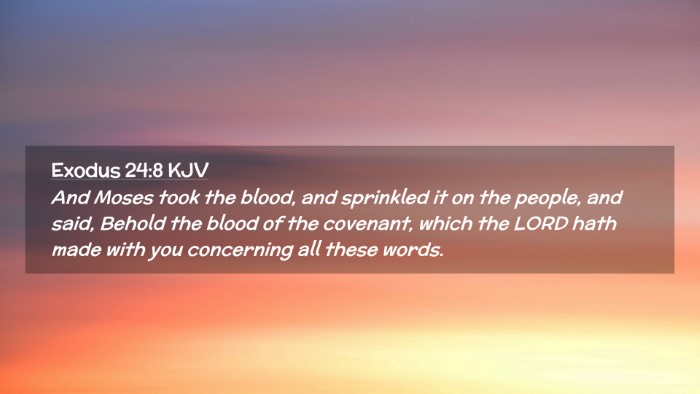 Picture 02 - Exodus 24:8 KJV Desktop Wallpaper - And Moses took the blood, and sprinkled it on the - Desktop Bible Verse Wallpaper