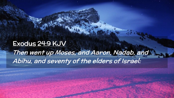 Picture 02 - Exodus 24:9 KJV Desktop Wallpaper - Then went up Moses, and Aaron, Nadab, and Abihu, - Desktop Bible Verse Wallpaper